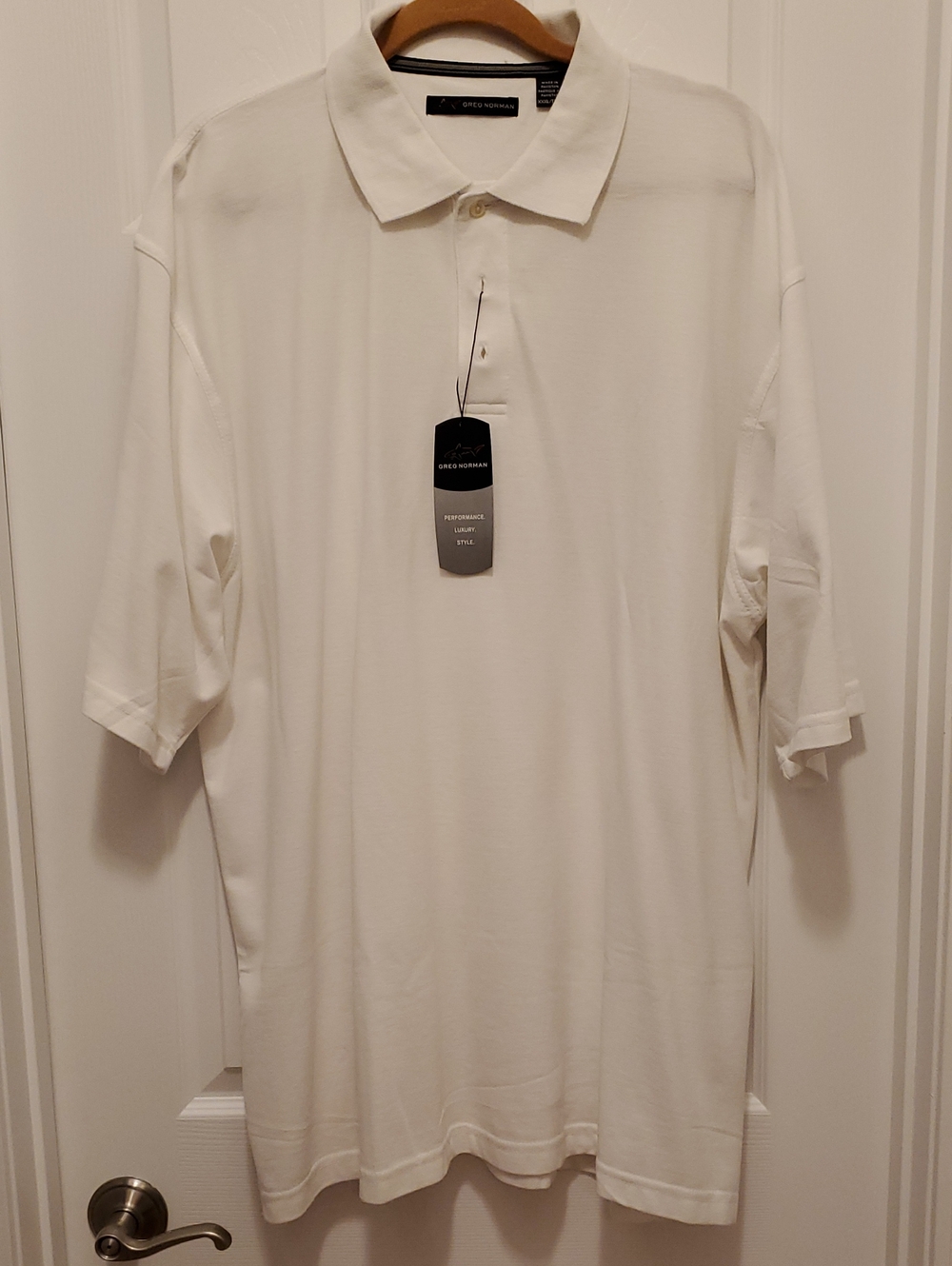 NEW Greg Norman Men’s White Polo Shirt 🌻 XXXL